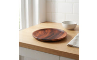 Acacia Wood Plate Wooden Serving Tray Multi Use Serving Dishware for Kitchen, Cafe
