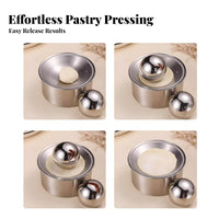 Dumpling Wrapper Effortless Press Maker Manual Wonton Pastry Skin Press Stainless Steel for Parents, Cooking Enthusiasts, Family Gatherings