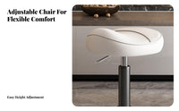 Adjustable Height Saddle Seat Stool Anti-Static Ergonomic Saddle Seat effortless Rolling Casters Seating Furniture sturdyDuty for Professionals, Salon Workers, Kitchen, Office, Workshop, Studio