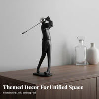 Aesthetic Decor Modern Ceramic Vase Nordic Inspired Black and White Figurine Anniversary Gift for Couples, Entryway, Bookshelf, Coffee Table
