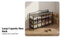 Space Saving Foldable Shoe Rack Easy Assembly Multi-Tier Shoe Shelf Installation Assembly-No-Assembly Heavy Duty for Apartment Dwellers, Homeowners, Entryway, Hallway, Bedroom, Dorm Room