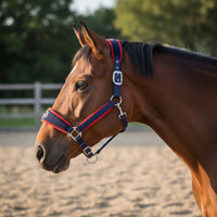 Padded Horse Halter Anti-Chafe Adjustable Horse Headcollar Braided Design Equine Head for Outdoor, Stable, Training