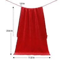 Red Microfibre Cloths and Microfibre Towel, Large Car Towel for Drying and Home Cleaning, High Absorbency 80/20 Polyester Blend