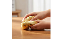 Glossy Transparent Squishy Ball Hand-Held Glitter Squishy Ball Soft-Looking Sensory Item Bun-Shaped