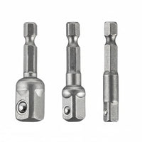 4 Pieces Self-Locking Drill to Screwdriver Adapter Chrome Vanadium Steel Hex Shank Adapter Universal Quick Release Bit Holder Wide Compatibility for Workshop, Repair, DIY