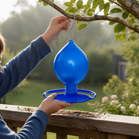 Outdoor Hanging Bird Feeder Water Dispenser with Hook for Small Birds