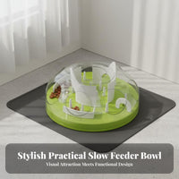 Cat Slow Feeder Bowl Mental Stimulation Interactive Cat Brain-Teaser Feeder
