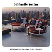 Sectional Lounge Set Waterresistant Sofa and Armchair Conversation Set Water-Resistant Patio Seating for Families, Homeowners, Terrace, Balcony, Backyard
