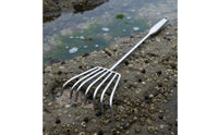 Stainless Steel Clam Rake Rust Resistant 7 Tine Beachcombing Rake Multipurpose Clam Digging Fork for Beachcombers, Gardeners