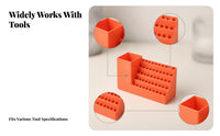 Molded One-Piece Screwdriver Bit Storage Holder ABS Plastic 6.35 Mm Bit Holder Open-Top
