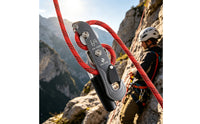 Climbing Descender Fall Protection Descender with Self-Locking Mechanism High-Strength Rappel Equipment for Climbers