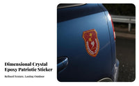 Scratch Cover Five-Star Red Flag Car Badge Strong Chinese Flag Car Sticker Waterproof for Patriots, Truck Owners, Night Driving