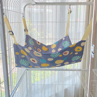 Hanging Cat Bed and Reversible Woven Material Cat Swing, Single Layer Cat Hammock, Breathable Cooling Cat Cage Accessory for Indoor Sleeping Use