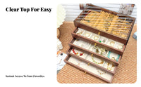 Jewelry Box Multi-Drawer Large Capacity Soft Flocked Lining Jewelry Case Effortless Sliding Drawers for Women Bedroom Closet