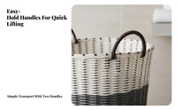 Large Capacity Hollow-ventilated Clothes Basket Ventilated Laundry Hamper adaptable Household Storage With Handles for Families, homeowners, Bathroom, Bedroom, play area, Living Room