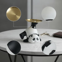 Panda Ornament with Tray Cute Panda Tray Practical for Desk