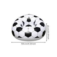Sports-Themed Inflatable Soccer Chair Portable Soccer Ball Chair Lightweight Inflate Seat Sporty for Game Room, Patio
