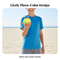 Lowered Speed & Rebound Transition Tennis Ball Staged Training Kids Tennis Ball Bright Colors for Young People, Beginners, Backyard Play