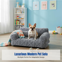 pillow-edged Pet Sofa Removable and launderable Cover pillow-edged Pet Lounger extremely Soft pet Bed for Dogs, Small Dog Owners, Indoors, Living Room, Bedroom