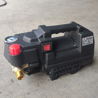 220V Electric Pressure Washer Brass Fittings High-Pressure Washer Built-in Handle Self-Priming Pump Vented Body for Cleaning, Water Pumping