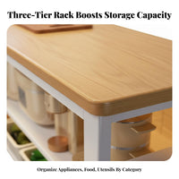Microwave Oven Stand Large Capacity Kitchen Microwave Stand Space Saving Multi-Tier Kitchen Shelf for Home Cooks, Adults, Pantry, Living Room, Balcony