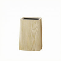 Rectangular Trash Can Wood-Grain Freestanding Trash Can Open-Top Dustbin Modern Open Lid Bin Decorative for Bedroom, Living Room