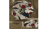 Women's Folding Umbrella Octagonal Shape Vintage Floral Umbrella Outdoor Accessory Lightweight for Everyday Carry