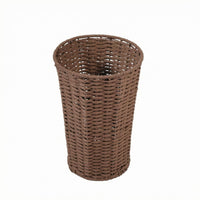 Handwoven Paper Rope Waste Basket Textured Weave Desktop Storage Basket Open Top Office Tidy