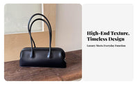 Clasp Closure Rectangular Bag Korean Design Long Handle Underarm Bag High-End Feel Minimalist Leather Purse for Young Adults, Daily Use, Shopping