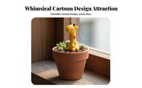 Cute Miniature Giraffe Figurine Vivid Details Tiny Giraffe Figurine Stable Base for Gardeners, DIY Enthusiasts, Terrarium, Bonsai, Desktop