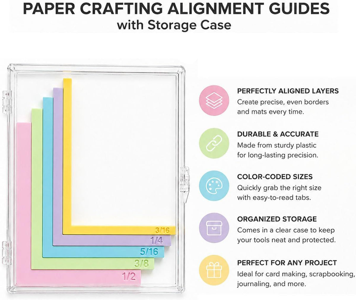Card Making Alignment Guide Set with Tray