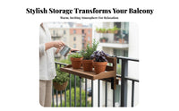 Space-Saving Foldable Railing Planter Holder Easy Installation Plant Stand Adjustable hangers Hanging Shelf Weather-Resistant for Apartment Dwellers, Gardeners, property owners, Balcony, window openingsill, window opening, Fence