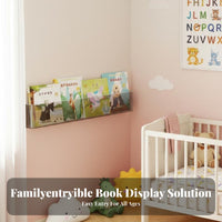 Transparent Design Clear suspended shelf Space-Saving vertical surfaceMounted Storage Modern & design Display Rack adaptable for Book Lovers, residents, Behind Door, Hallmethod, Bedroom, Living Room
