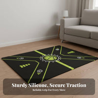 Non-Slip Basketball Training Mat Easy to Clean Indoor Basketball Practice Mat Noise Reducing Sports Equipment Soundproofing for Beginners, Athletes, Coaches, Home, Gym, Living Room, Garage