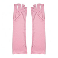 Open Fingertips Fingerless Manicure Gloves Polyester Fingerless Nail Gloves Stitched Edges Nail Lamp Glove Soft Material