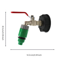 IBC Tote Adapter with Shutoff Heavy Duty Tote Tank Drain Adapter Easy to Install for Garden Watering