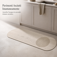 Japanese Style Diatomaceous Earth Absorbent Kitchen & Bath Mat, Non-Slip Quick Dry Floor Mat