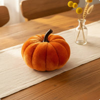 Velvet Pumpkin Decorative Faux Pumpkin Ribbed Faux Pumpkins for Photographers