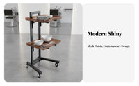 Anti-Smudge-Resistant Finish Hairdressing Tool Cart Space-Saving Foldable Salon Cart 360° Swivel Casters Mobile Beauty Trolley Large Capacity for Beauticians, Hairstylists, Spa Technicians, Barbershop, Home