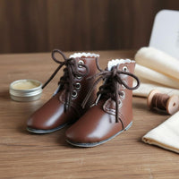 Lace-up Doll Shoes Miniature Shoes with Eyelets Elegant Footwear