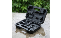 Molded Plastic Toolbox Waterproof-Style Hard Hard-Shell Container Clamshell Tool Case Compact Utility Box Textured for DIYers