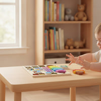 Wooden Number Learning Board Logical Thinking Number Matching Puzzle Shape Recognition for Young Children, Young Kids, Home, Preschool