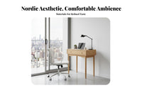 Modern Minimalist aesthetic Vanity with raise-up Mirror 2-in-1 Design Dressing Table Space-Saving Makeup Desk for Students, Apartment Dwellers, Women, Small Spaces, Dorm Room