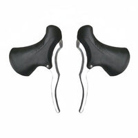 2 Pieces Lightweight Road Bike Brake Lever Grippy Rubber Hoods Aluminum Alloy Brake Lever for Commuting