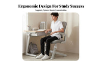Ergonomic Design Reclining Mesh Chair with Footrest Support Computer Seat rotate casters Office Furniture Adjustable supportrests for Students, Teenagers, Adults, Studying, Study Room, Bedroom, Workplace