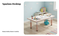 Kids Adjustable Table and Chair Set Easy to Clean Height Adjustable Young Child Desk Set Sturdy children's Erasable Drawing Desk