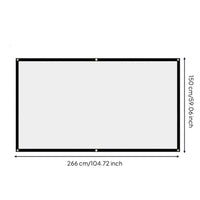 Display Screen with Black Borders Foldable Display Screen with Eyelets Portable Easy to Install for Home Theater