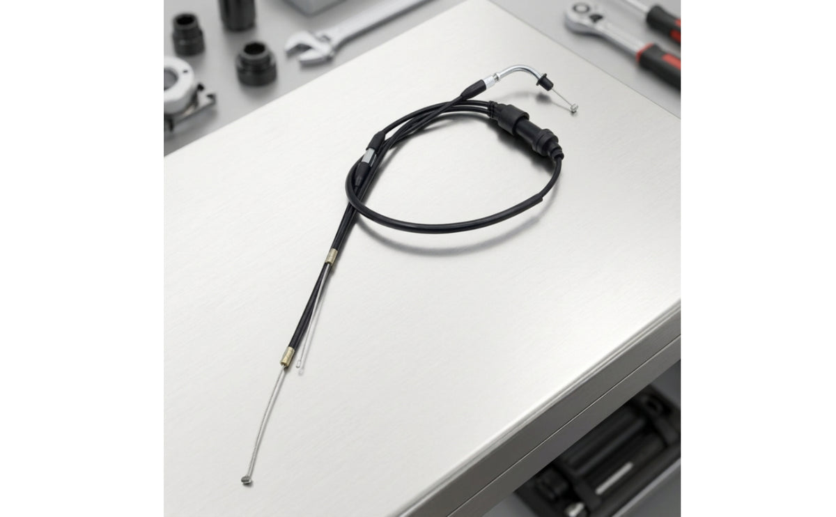 Replacement Motorcycle Cable with Return Spring Compatible Motorcycle Control Cable Flexible Threaded for Mechanics, Handlebar Repair