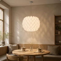 Paper Pendant Lamp Shade Foldable Pleated Paper Shade Decorative Indoor Decor for Cafe, Bar