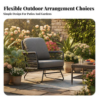 3 Pieces Highspine Design 3-Piece Balcony Bistro Set Woven design 3-Piece Wicker Seating Comfortable Outdoor Furnishing Relaxing Comfort for Apartment Dwellers, Homeowners, duos, Patio, Garden, rearyard, Porch